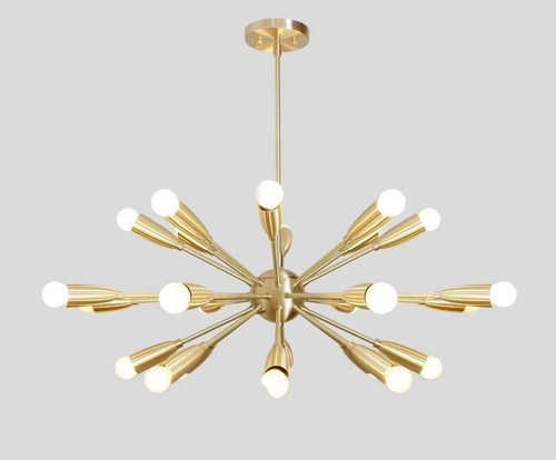 Lampe lustre laiton - en, fait