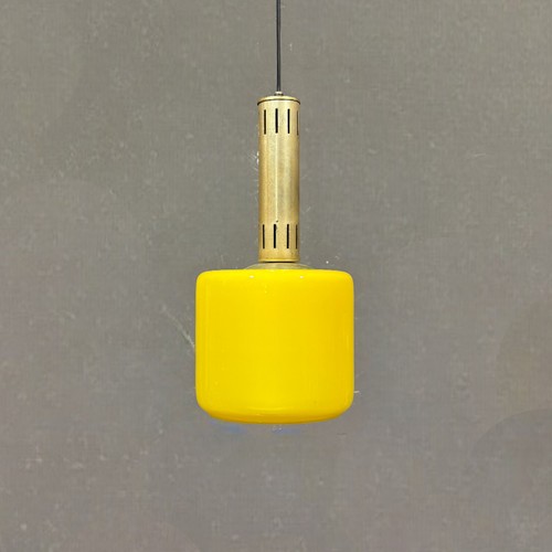 Lampe suspendue verre jaune - lampe, en